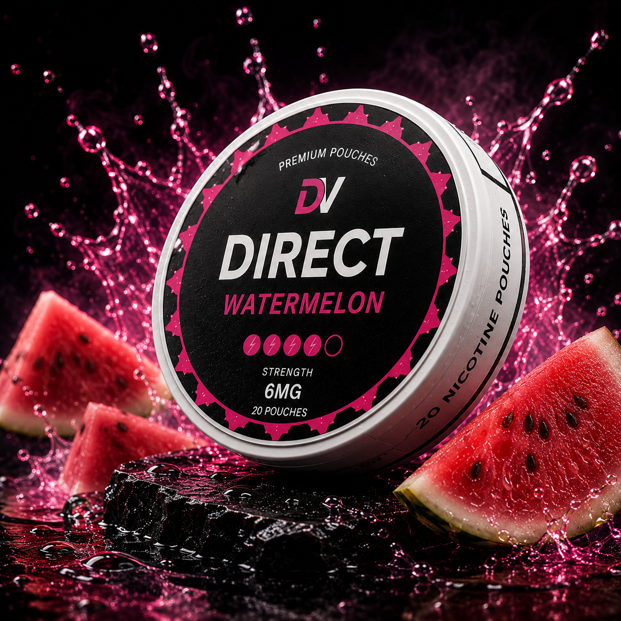 DIRECT WATERMELON tin — 20 nicotine pouches