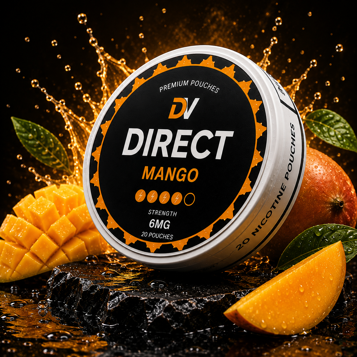 DIRECT MANGO tin — 20 nicotine pouches